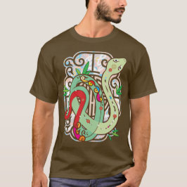 カラフルな中国の干支の巳(へび) Tシャツ