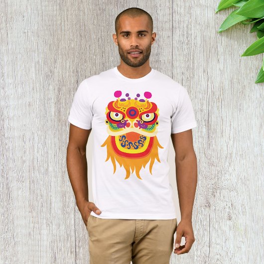 カラフルな中国獅子舞の頭 Tシャツ
