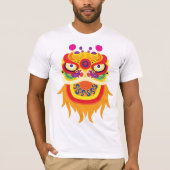 カラフルな中国獅子舞の頭 Tシャツ (正面)