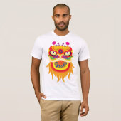 カラフルな中国獅子舞の頭 Tシャツ (正面フル)