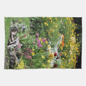 カラフルな中間の夏の庭! キッチンタオル (横)