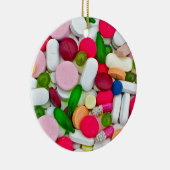 カラフルな丸薬習慣プロダクト セラミックオーナメント (右)