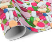 カラフルな丸薬習慣プロダクト ラッピングペーパー (ロールコーナー)