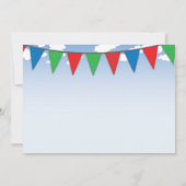 カラフルな交通機関のテーマのパーティの招待状 招待状 (裏面)