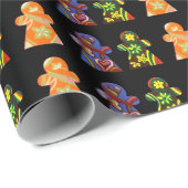 カラフルな人々の包装紙 ラッピングペーパー (ロールコーナー)