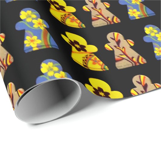 カラフルな人々の包装紙 ラッピングペーパー (ロールコーナー)