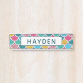 カラフルな人魚はモノグラムをはかりで測ました サインプレート (正面)