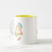 カラフルな仲の良い恋人同士 ツートーンマグカップ (正面左)