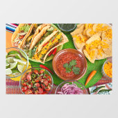 カラフルな伝統的なメキシコ料理の写真 ウィンドウサイン (シート)