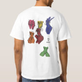 カラフルな体のティー Tシャツ (裏面)