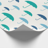 カラフルな傘の包装紙 ラッピングペーパー (角)