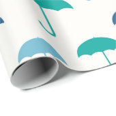 カラフルな傘の包装紙 ラッピングペーパー (ロールコーナー)