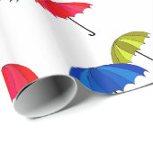 カラフルな傘の包装紙 ラッピングペーパー (ロールコーナー)