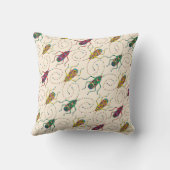 カラフルな元の昆虫パターン装飾用クッション クッション (裏面)