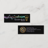 カラフルな充電の金ゴールドの家の球根 スキニー名刺 (正面/裏面)