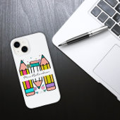 カラフルな先生の名前鉛筆のキャラクター Case-Mate iPhoneケース