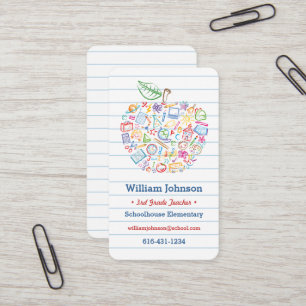 カラフルな先生のAppleの名刺 名刺
