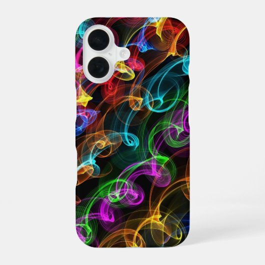 カラフルな光の爆発  iPhone 16ケース (裏面)