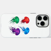 カラフルな光るクラゲのアート Case-Mate iPhoneケース (裏面 (横))