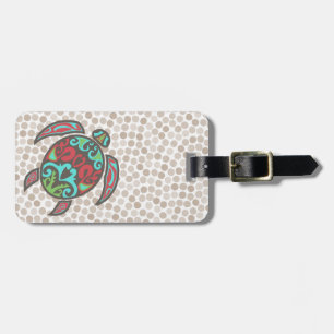 カラフルな入れ墨のスタイルのカメのカスタムな荷物のラベル ラゲッジタグ