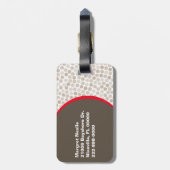 カラフルな入れ墨のスタイルのカメのカスタムな荷物のラベル ラゲッジタグ (裏面縦)