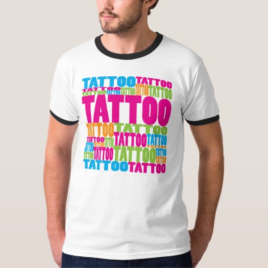 カラフルな入れ墨 Tシャツ (正面)