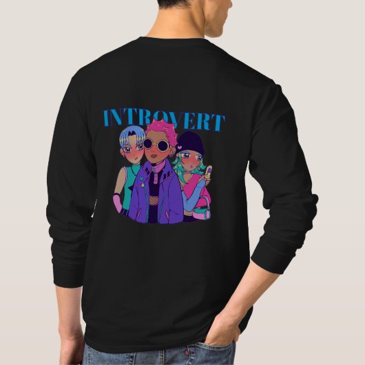 カラフルな内向型 Tシャツ (裏面)