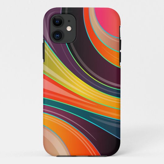 カラフルな円の渦巻き抽象的なスマホケース Case-Mate iPhoneケース (裏面)
