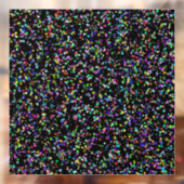 カラフルな円形の泡が黒背景にユニークなパターン ウィンドウサイン (シート2)