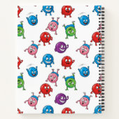 カラフルな円形キャラクター ノートブック (裏面)