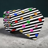 カラフルな円形模様のストライプネクタイ ネクタイ