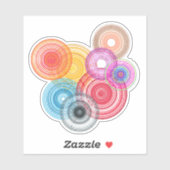 カラフルな円 シール (シート)