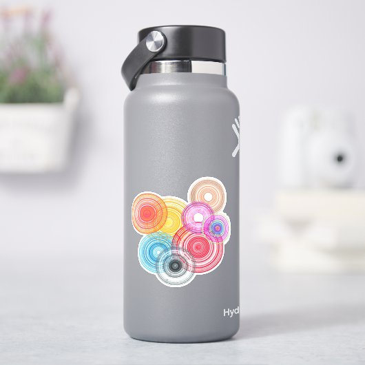 カラフルな円 シール (HydroFlask)