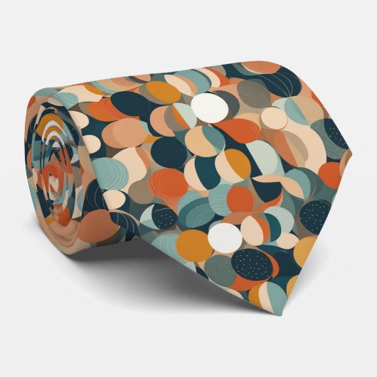 カラフルな円 ネクタイ (ロール)