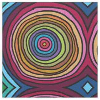 カラフルな円 ファブリック