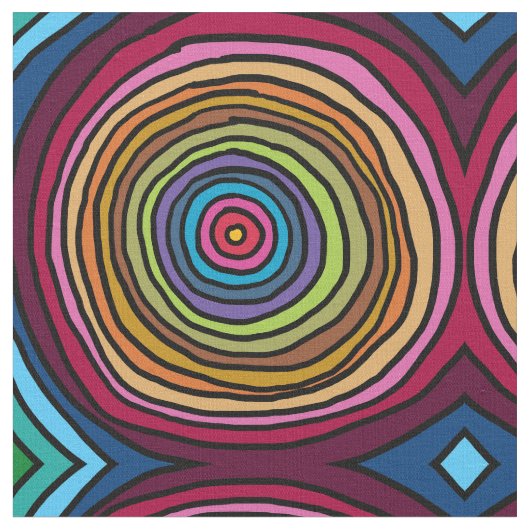 カラフルな円 ファブリック (クローズアップ)