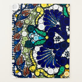 カラフルな写真アート メキシカン タラベラ ポッタリー 青 プランナー手帳