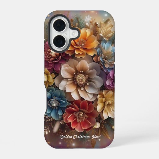 "カラフルな冬の喜び" iPhone 16ケース (裏面)
