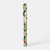 カラフルな冬の松ぼっくりと枝 iPhone 16ケース (左側面)