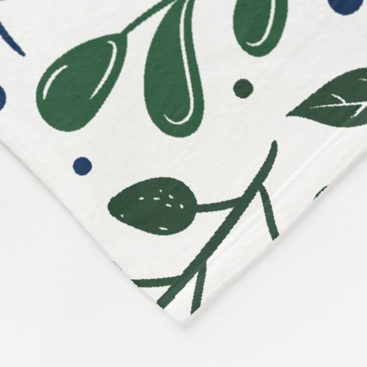 カラフルな冬の植物の3枚の写真の組み合わせ フリースブランケット (角)