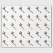 カラフルな凧 ラッピングペーパー (フラット)