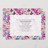 カラフルな切り抜きデザインの汎用パーティー 招待状 (正面/裏面)