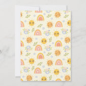 カラフルな初めての太陽の周りを旅 1歳 招待状 (裏面)