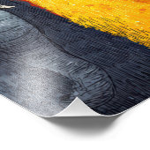 カラフルな動物たちの愉快なラインナップポスター フォトプリント (角)