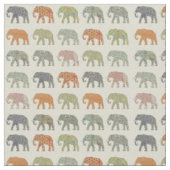 カラフルな動物のゾウの模様 モダン ファブリック (クローズアップ)