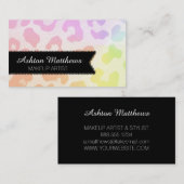 カラフルな動物のプリントの名刺-個人化して下さい 名刺 (正面/裏面)