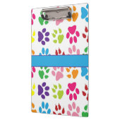 カラフルな動物の足のプリント クリップボード (左)