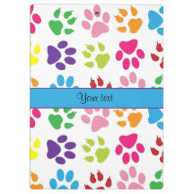 カラフルな動物の足のプリント