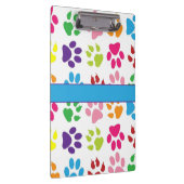 カラフルな動物の足のプリント クリップボード (右)