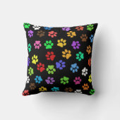 カラフルな動物の足跡 クッション (裏面)